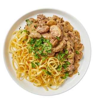Beef Stroganoff with Low Carb Fettuccine