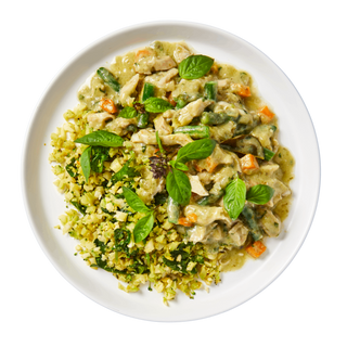 Thai Green Chicken Curry with Broccoli and Cauliflower Rice