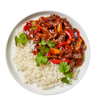 Mongolian Beef with Steamed Basmati