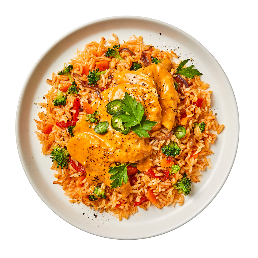 Peanut Chicken with Low Carb Fried Rice