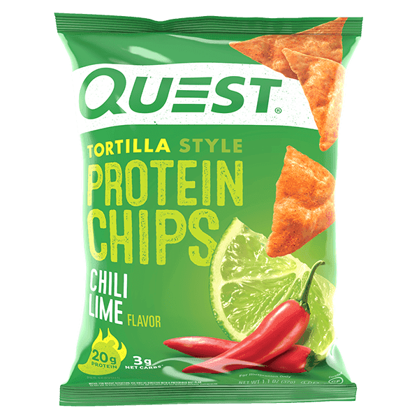 Quest Protein Chips Tortilla Style Chili Lime Flavour
