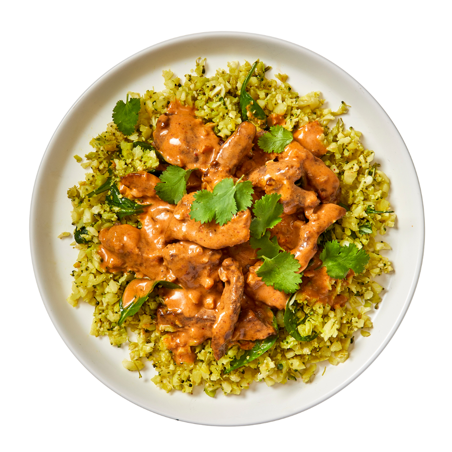 Massaman Beef Curry with Broccoli and Cauliflower Rice