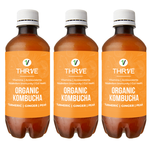 Organic Kombucha Turmeric Ginger Pear 3 Pack