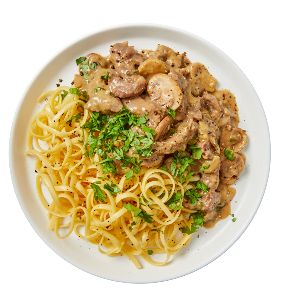 Beef Stroganoff with Fettuccine