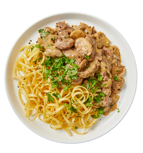 Beef Stroganoff with Fettuccine