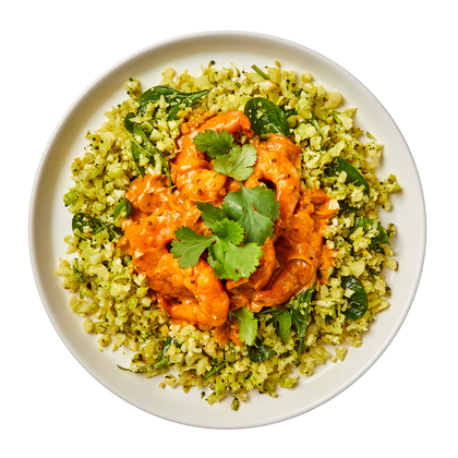 Goan Prawn Curry with Broccoli and Cauliflower Rice