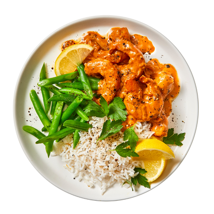 Goan Prawn Curry with Low Carb Rice and Beans