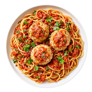 Chicken Meatball Spaghetti with Napolitana Sauce