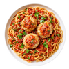 Chicken Meatball Spaghetti with Napolitana Sauce