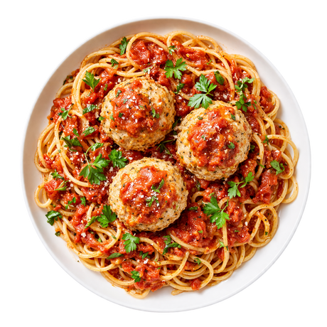Chicken Meatball Spaghetti with Napolitana Sauce