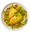 Malabar Spiced Golden Fish with Rice