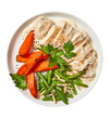 Parmesan Chicken, Roasted Green Beans and Glazed Carrots