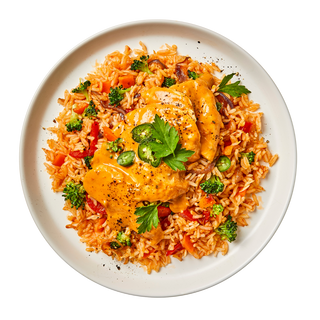 Peanut Chicken with Low Carb Fried Rice