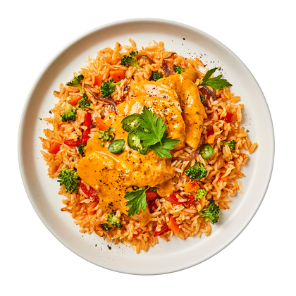 Peanut Chicken with Low Carb Fried Rice