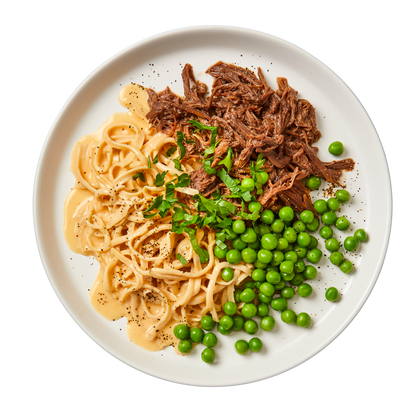 Pulled Beef with Low Carb Spaghetti n Cheese