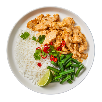 Satay Chicken with Low Carb Rice and Beans