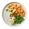 Satay Chicken with Low Carb Rice and Beans