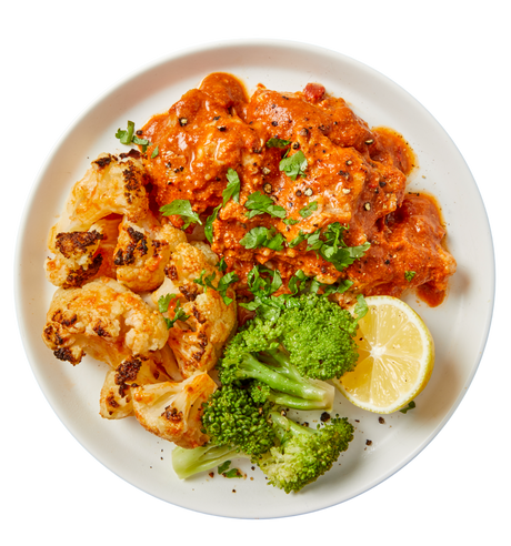 Spanish Chicken with Cauliflower Bravas