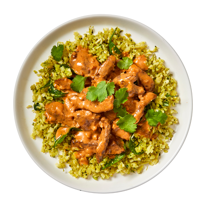 Massaman Beef Curry with Broccoli and Cauliflower Rice